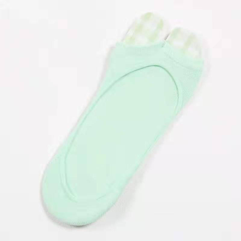 Leakage Points Fingers And Toes Socks Fish Head Socks Invisible Socks Boat Socks Non-slip Silicone Color Tabi